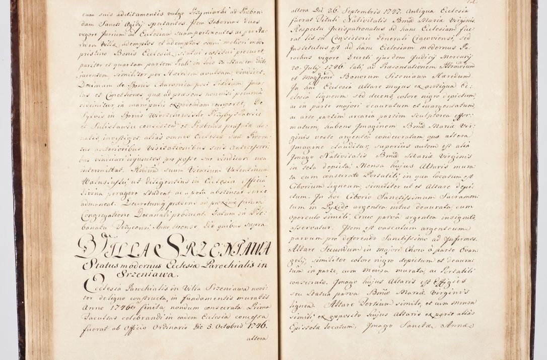 Zdjęcie nr 90 dla obiektu archiwalnego: Visitatio ecclesiarum parachialium, praebendarum, capellarum, hospitalium, confraternitatum, nec non beneficiorum in decanatu Scalensi Kostka comitis in Załuskie Załuski, episcopi Cracoviensis, ducis Severiae per me Andream Nehrebecki S.Th.D., Insignis Collegiatae Sandomieriensis canonicum et scholasticum Scarbimieiensem, delegatum et deputatum extraordinarium visitatorem a.D. 1748 die 23 mensis Aprilis inchoata, ac successivo anno eodem 1748 diec 24 Octobris finita