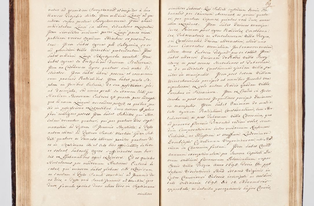 Zdjęcie nr 87 dla obiektu archiwalnego: Visitatio ecclesiarum parachialium, praebendarum, capellarum, hospitalium, confraternitatum, nec non beneficiorum in decanatu Scalensi Kostka comitis in Załuskie Załuski, episcopi Cracoviensis, ducis Severiae per me Andream Nehrebecki S.Th.D., Insignis Collegiatae Sandomieriensis canonicum et scholasticum Scarbimieiensem, delegatum et deputatum extraordinarium visitatorem a.D. 1748 die 23 mensis Aprilis inchoata, ac successivo anno eodem 1748 diec 24 Octobris finita