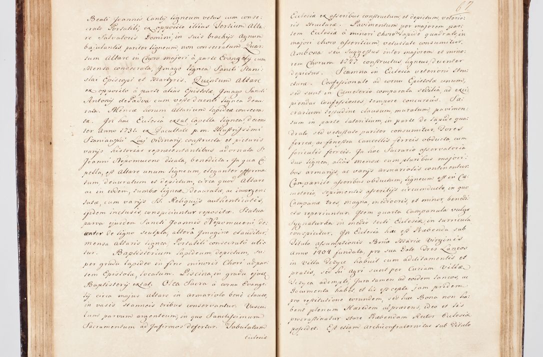 Zdjęcie nr 85 dla obiektu archiwalnego: Visitatio ecclesiarum parachialium, praebendarum, capellarum, hospitalium, confraternitatum, nec non beneficiorum in decanatu Scalensi Kostka comitis in Załuskie Załuski, episcopi Cracoviensis, ducis Severiae per me Andream Nehrebecki S.Th.D., Insignis Collegiatae Sandomieriensis canonicum et scholasticum Scarbimieiensem, delegatum et deputatum extraordinarium visitatorem a.D. 1748 die 23 mensis Aprilis inchoata, ac successivo anno eodem 1748 diec 24 Octobris finita