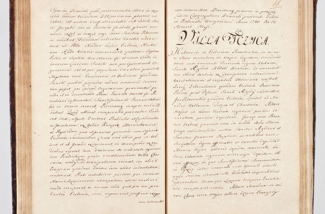 Zdjęcie nr 84 dla obiektu archiwalnego: Visitatio ecclesiarum parachialium, praebendarum, capellarum, hospitalium, confraternitatum, nec non beneficiorum in decanatu Scalensi Kostka comitis in Załuskie Załuski, episcopi Cracoviensis, ducis Severiae per me Andream Nehrebecki S.Th.D., Insignis Collegiatae Sandomieriensis canonicum et scholasticum Scarbimieiensem, delegatum et deputatum extraordinarium visitatorem a.D. 1748 die 23 mensis Aprilis inchoata, ac successivo anno eodem 1748 diec 24 Octobris finita