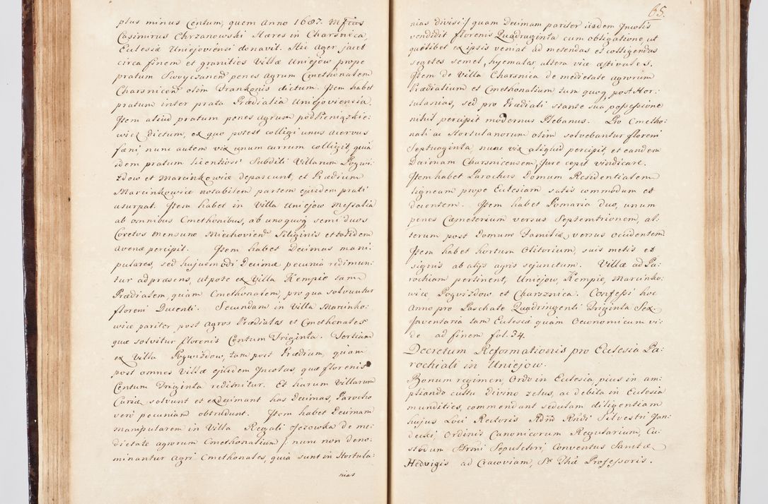 Zdjęcie nr 83 dla obiektu archiwalnego: Visitatio ecclesiarum parachialium, praebendarum, capellarum, hospitalium, confraternitatum, nec non beneficiorum in decanatu Scalensi Kostka comitis in Załuskie Załuski, episcopi Cracoviensis, ducis Severiae per me Andream Nehrebecki S.Th.D., Insignis Collegiatae Sandomieriensis canonicum et scholasticum Scarbimieiensem, delegatum et deputatum extraordinarium visitatorem a.D. 1748 die 23 mensis Aprilis inchoata, ac successivo anno eodem 1748 diec 24 Octobris finita