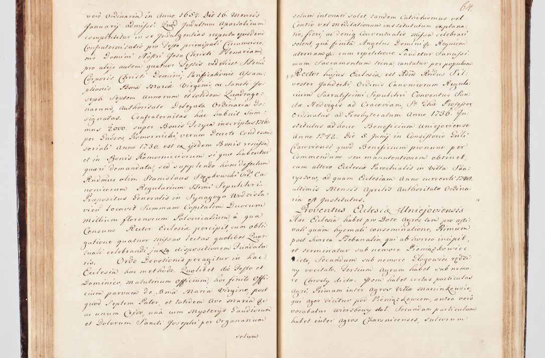 Zdjęcie nr 82 dla obiektu archiwalnego: Visitatio ecclesiarum parachialium, praebendarum, capellarum, hospitalium, confraternitatum, nec non beneficiorum in decanatu Scalensi Kostka comitis in Załuskie Załuski, episcopi Cracoviensis, ducis Severiae per me Andream Nehrebecki S.Th.D., Insignis Collegiatae Sandomieriensis canonicum et scholasticum Scarbimieiensem, delegatum et deputatum extraordinarium visitatorem a.D. 1748 die 23 mensis Aprilis inchoata, ac successivo anno eodem 1748 diec 24 Octobris finita