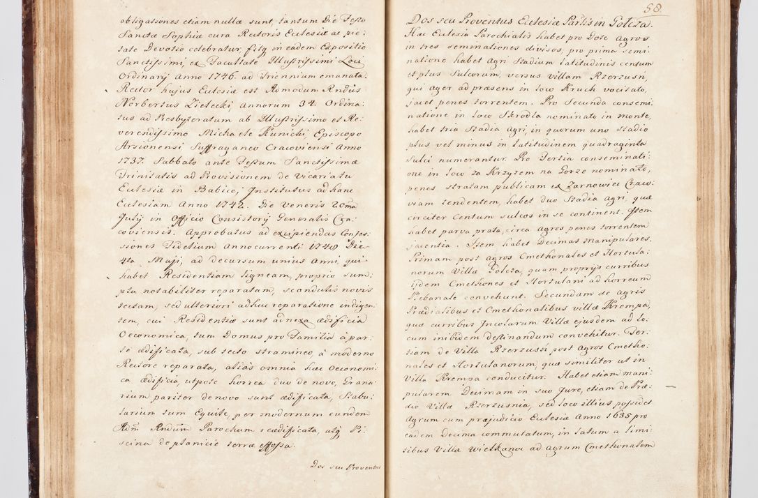 Zdjęcie nr 76 dla obiektu archiwalnego: Visitatio ecclesiarum parachialium, praebendarum, capellarum, hospitalium, confraternitatum, nec non beneficiorum in decanatu Scalensi Kostka comitis in Załuskie Załuski, episcopi Cracoviensis, ducis Severiae per me Andream Nehrebecki S.Th.D., Insignis Collegiatae Sandomieriensis canonicum et scholasticum Scarbimieiensem, delegatum et deputatum extraordinarium visitatorem a.D. 1748 die 23 mensis Aprilis inchoata, ac successivo anno eodem 1748 diec 24 Octobris finita