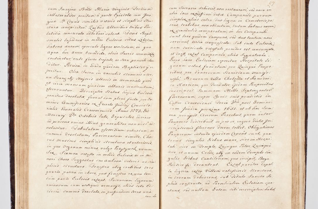Zdjęcie nr 75 dla obiektu archiwalnego: Visitatio ecclesiarum parachialium, praebendarum, capellarum, hospitalium, confraternitatum, nec non beneficiorum in decanatu Scalensi Kostka comitis in Załuskie Załuski, episcopi Cracoviensis, ducis Severiae per me Andream Nehrebecki S.Th.D., Insignis Collegiatae Sandomieriensis canonicum et scholasticum Scarbimieiensem, delegatum et deputatum extraordinarium visitatorem a.D. 1748 die 23 mensis Aprilis inchoata, ac successivo anno eodem 1748 diec 24 Octobris finita