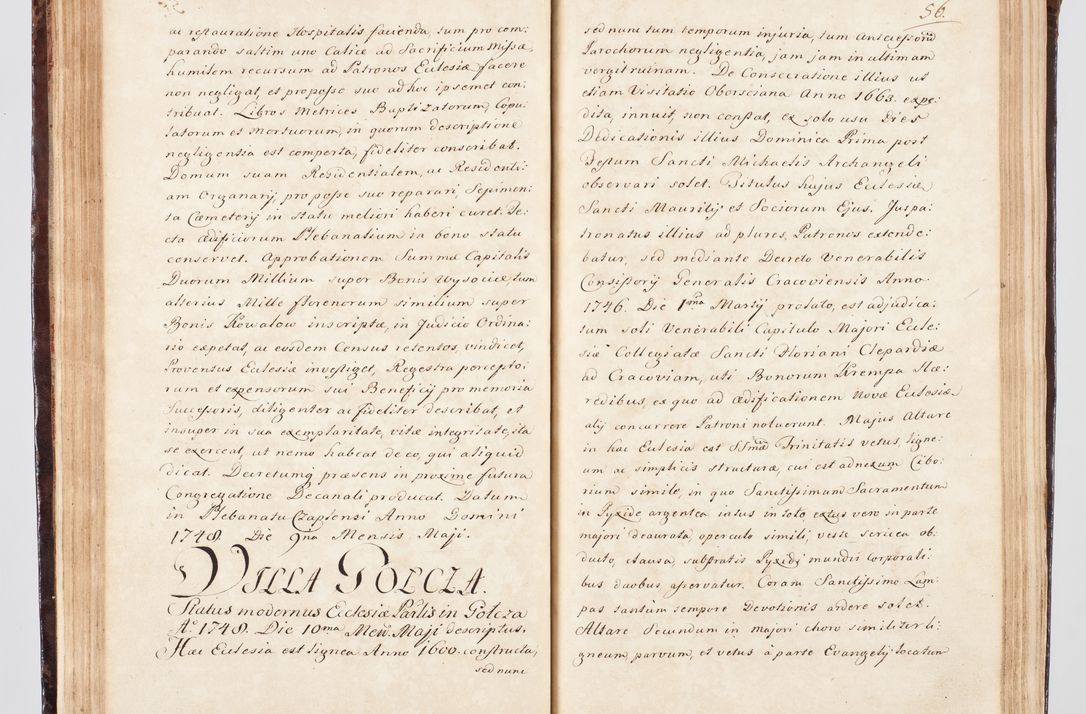 Zdjęcie nr 74 dla obiektu archiwalnego: Visitatio ecclesiarum parachialium, praebendarum, capellarum, hospitalium, confraternitatum, nec non beneficiorum in decanatu Scalensi Kostka comitis in Załuskie Załuski, episcopi Cracoviensis, ducis Severiae per me Andream Nehrebecki S.Th.D., Insignis Collegiatae Sandomieriensis canonicum et scholasticum Scarbimieiensem, delegatum et deputatum extraordinarium visitatorem a.D. 1748 die 23 mensis Aprilis inchoata, ac successivo anno eodem 1748 diec 24 Octobris finita