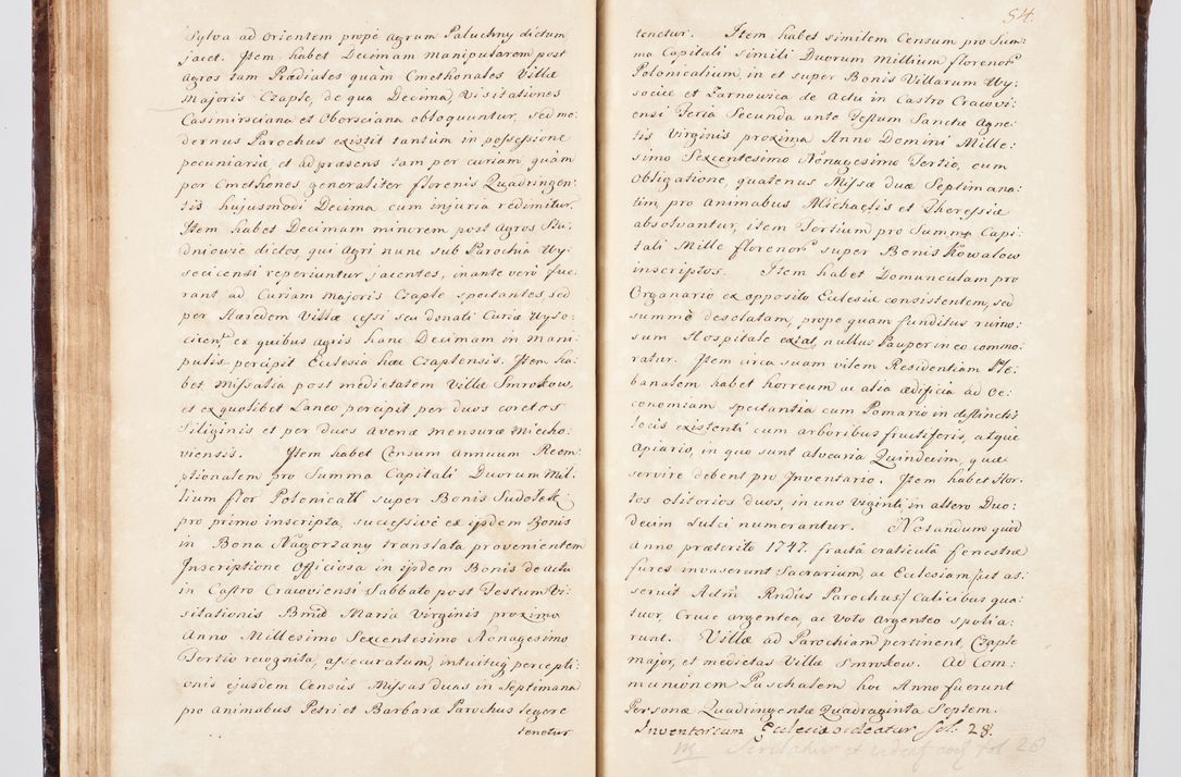 Zdjęcie nr 72 dla obiektu archiwalnego: Visitatio ecclesiarum parachialium, praebendarum, capellarum, hospitalium, confraternitatum, nec non beneficiorum in decanatu Scalensi Kostka comitis in Załuskie Załuski, episcopi Cracoviensis, ducis Severiae per me Andream Nehrebecki S.Th.D., Insignis Collegiatae Sandomieriensis canonicum et scholasticum Scarbimieiensem, delegatum et deputatum extraordinarium visitatorem a.D. 1748 die 23 mensis Aprilis inchoata, ac successivo anno eodem 1748 diec 24 Octobris finita