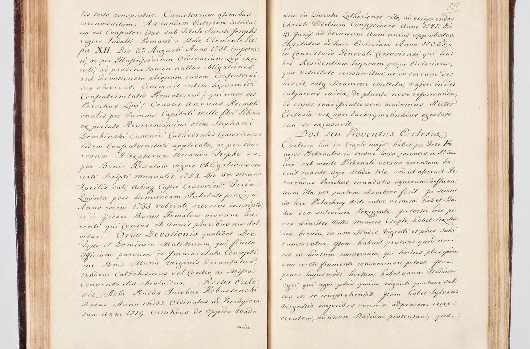 Zdjęcie nr 71 dla obiektu archiwalnego: Visitatio ecclesiarum parachialium, praebendarum, capellarum, hospitalium, confraternitatum, nec non beneficiorum in decanatu Scalensi Kostka comitis in Załuskie Załuski, episcopi Cracoviensis, ducis Severiae per me Andream Nehrebecki S.Th.D., Insignis Collegiatae Sandomieriensis canonicum et scholasticum Scarbimieiensem, delegatum et deputatum extraordinarium visitatorem a.D. 1748 die 23 mensis Aprilis inchoata, ac successivo anno eodem 1748 diec 24 Octobris finita