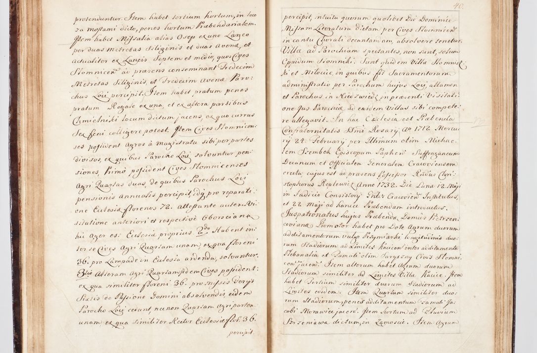 Zdjęcie nr 57 dla obiektu archiwalnego: Visitatio ecclesiarum parachialium, praebendarum, capellarum, hospitalium, confraternitatum, nec non beneficiorum in decanatu Scalensi Kostka comitis in Załuskie Załuski, episcopi Cracoviensis, ducis Severiae per me Andream Nehrebecki S.Th.D., Insignis Collegiatae Sandomieriensis canonicum et scholasticum Scarbimieiensem, delegatum et deputatum extraordinarium visitatorem a.D. 1748 die 23 mensis Aprilis inchoata, ac successivo anno eodem 1748 diec 24 Octobris finita