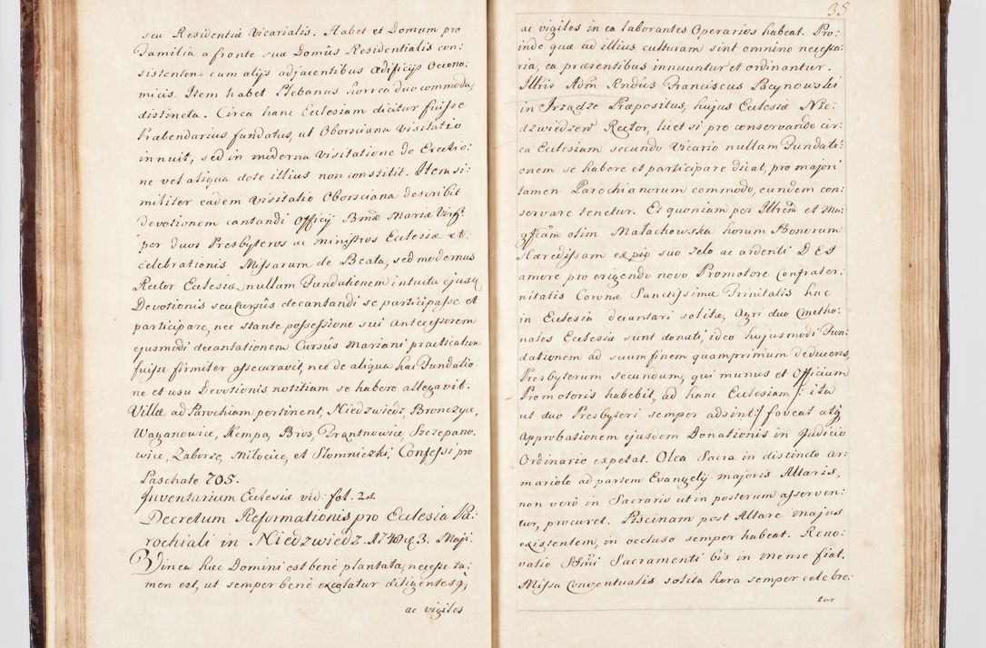 Zdjęcie nr 52 dla obiektu archiwalnego: Visitatio ecclesiarum parachialium, praebendarum, capellarum, hospitalium, confraternitatum, nec non beneficiorum in decanatu Scalensi Kostka comitis in Załuskie Załuski, episcopi Cracoviensis, ducis Severiae per me Andream Nehrebecki S.Th.D., Insignis Collegiatae Sandomieriensis canonicum et scholasticum Scarbimieiensem, delegatum et deputatum extraordinarium visitatorem a.D. 1748 die 23 mensis Aprilis inchoata, ac successivo anno eodem 1748 diec 24 Octobris finita