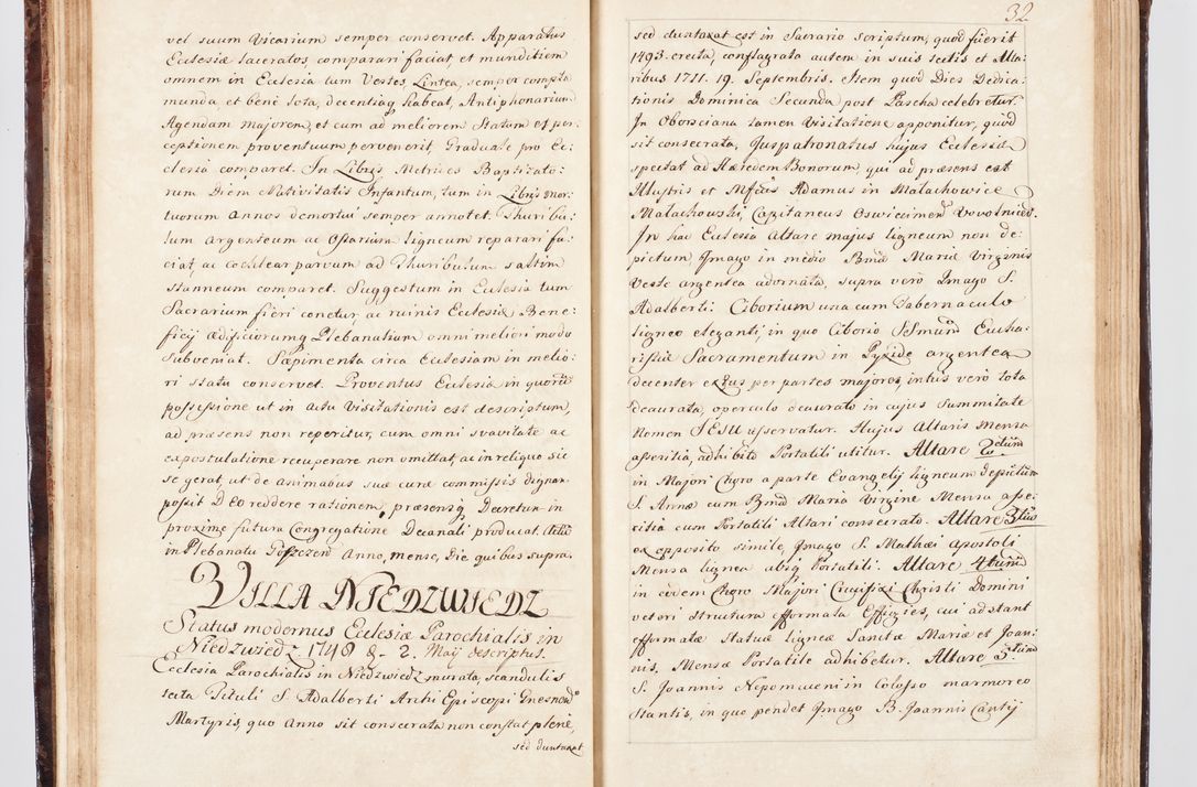 Zdjęcie nr 49 dla obiektu archiwalnego: Visitatio ecclesiarum parachialium, praebendarum, capellarum, hospitalium, confraternitatum, nec non beneficiorum in decanatu Scalensi Kostka comitis in Załuskie Załuski, episcopi Cracoviensis, ducis Severiae per me Andream Nehrebecki S.Th.D., Insignis Collegiatae Sandomieriensis canonicum et scholasticum Scarbimieiensem, delegatum et deputatum extraordinarium visitatorem a.D. 1748 die 23 mensis Aprilis inchoata, ac successivo anno eodem 1748 diec 24 Octobris finita
