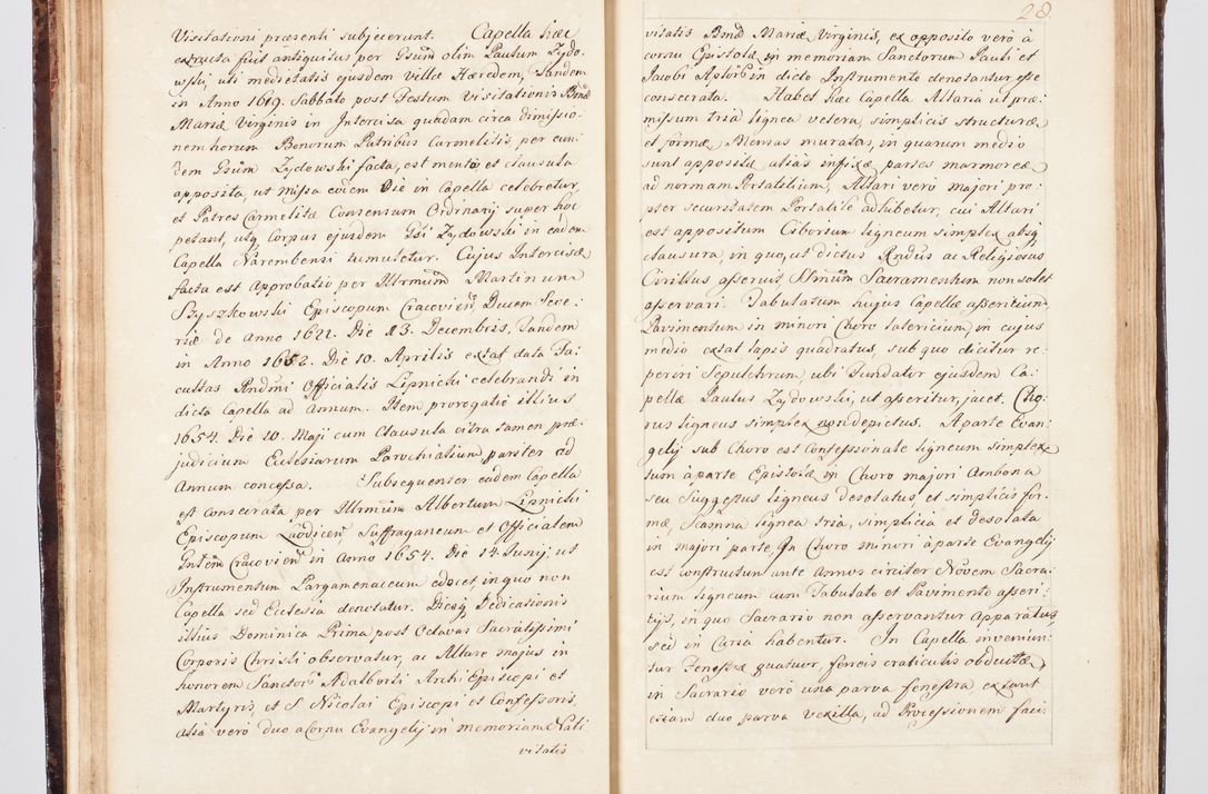 Zdjęcie nr 45 dla obiektu archiwalnego: Visitatio ecclesiarum parachialium, praebendarum, capellarum, hospitalium, confraternitatum, nec non beneficiorum in decanatu Scalensi Kostka comitis in Załuskie Załuski, episcopi Cracoviensis, ducis Severiae per me Andream Nehrebecki S.Th.D., Insignis Collegiatae Sandomieriensis canonicum et scholasticum Scarbimieiensem, delegatum et deputatum extraordinarium visitatorem a.D. 1748 die 23 mensis Aprilis inchoata, ac successivo anno eodem 1748 diec 24 Octobris finita