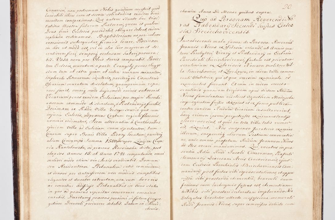 Zdjęcie nr 37 dla obiektu archiwalnego: Visitatio ecclesiarum parachialium, praebendarum, capellarum, hospitalium, confraternitatum, nec non beneficiorum in decanatu Scalensi Kostka comitis in Załuskie Załuski, episcopi Cracoviensis, ducis Severiae per me Andream Nehrebecki S.Th.D., Insignis Collegiatae Sandomieriensis canonicum et scholasticum Scarbimieiensem, delegatum et deputatum extraordinarium visitatorem a.D. 1748 die 23 mensis Aprilis inchoata, ac successivo anno eodem 1748 diec 24 Octobris finita