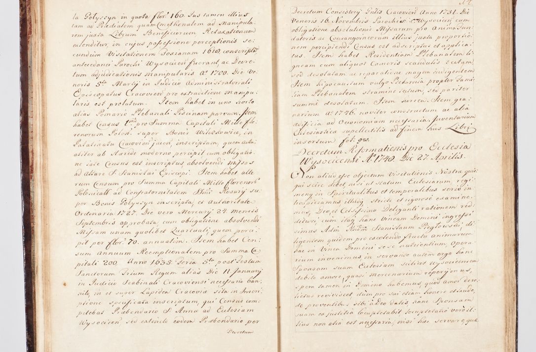 Zdjęcie nr 30 dla obiektu archiwalnego: Visitatio ecclesiarum parachialium, praebendarum, capellarum, hospitalium, confraternitatum, nec non beneficiorum in decanatu Scalensi Kostka comitis in Załuskie Załuski, episcopi Cracoviensis, ducis Severiae per me Andream Nehrebecki S.Th.D., Insignis Collegiatae Sandomieriensis canonicum et scholasticum Scarbimieiensem, delegatum et deputatum extraordinarium visitatorem a.D. 1748 die 23 mensis Aprilis inchoata, ac successivo anno eodem 1748 diec 24 Octobris finita