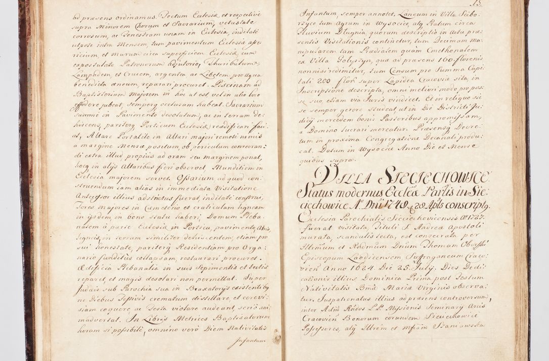 Zdjęcie nr 31 dla obiektu archiwalnego: Visitatio ecclesiarum parachialium, praebendarum, capellarum, hospitalium, confraternitatum, nec non beneficiorum in decanatu Scalensi Kostka comitis in Załuskie Załuski, episcopi Cracoviensis, ducis Severiae per me Andream Nehrebecki S.Th.D., Insignis Collegiatae Sandomieriensis canonicum et scholasticum Scarbimieiensem, delegatum et deputatum extraordinarium visitatorem a.D. 1748 die 23 mensis Aprilis inchoata, ac successivo anno eodem 1748 diec 24 Octobris finita