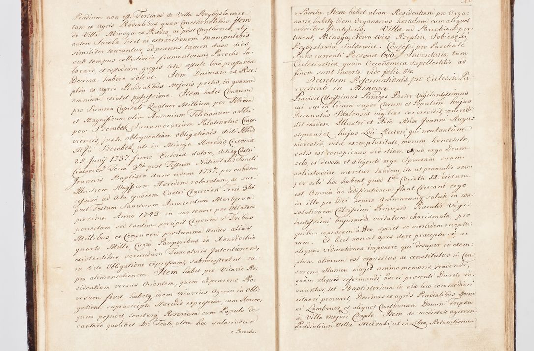 Zdjęcie nr 26 dla obiektu archiwalnego: Visitatio ecclesiarum parachialium, praebendarum, capellarum, hospitalium, confraternitatum, nec non beneficiorum in decanatu Scalensi Kostka comitis in Załuskie Załuski, episcopi Cracoviensis, ducis Severiae per me Andream Nehrebecki S.Th.D., Insignis Collegiatae Sandomieriensis canonicum et scholasticum Scarbimieiensem, delegatum et deputatum extraordinarium visitatorem a.D. 1748 die 23 mensis Aprilis inchoata, ac successivo anno eodem 1748 diec 24 Octobris finita