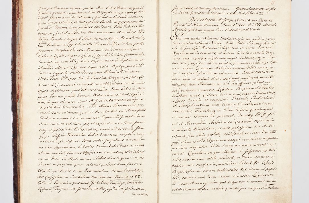 Zdjęcie nr 18 dla obiektu archiwalnego: Visitatio ecclesiarum parachialium, praebendarum, capellarum, hospitalium, confraternitatum, nec non beneficiorum in decanatu Scalensi Kostka comitis in Załuskie Załuski, episcopi Cracoviensis, ducis Severiae per me Andream Nehrebecki S.Th.D., Insignis Collegiatae Sandomieriensis canonicum et scholasticum Scarbimieiensem, delegatum et deputatum extraordinarium visitatorem a.D. 1748 die 23 mensis Aprilis inchoata, ac successivo anno eodem 1748 diec 24 Octobris finita
