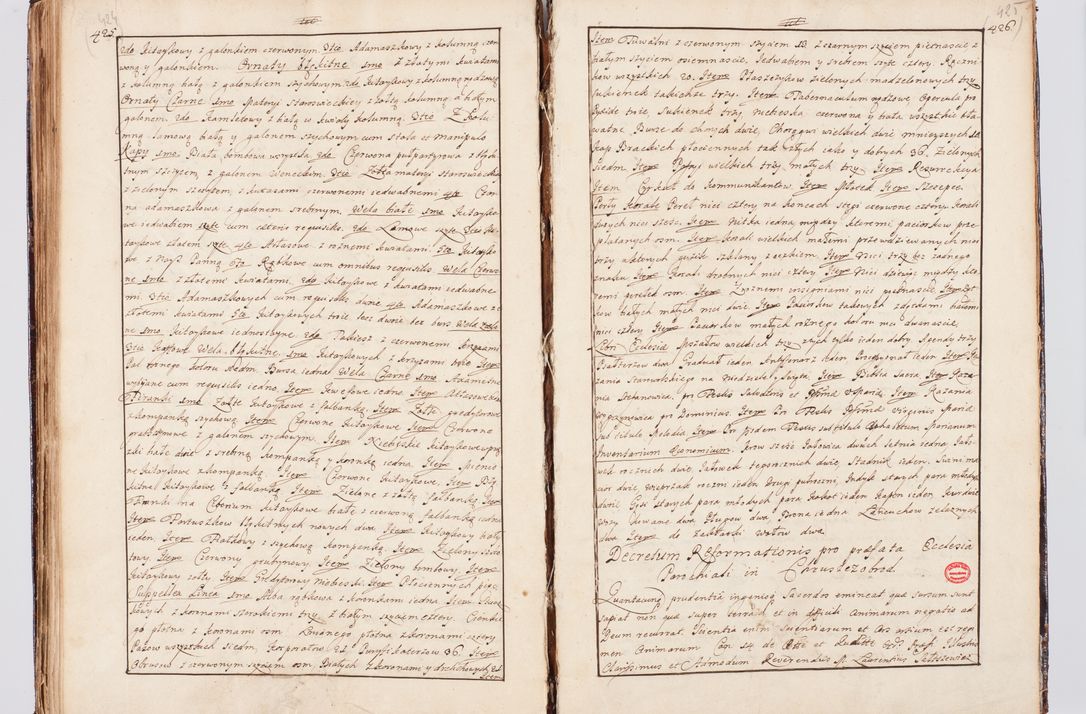 Zdjęcie nr 234 dla obiektu archiwalnego: Status ecclesiarum seu acta visitationis decanatuum Novi Montis et Bythomiensis in Polonia sub auspiciis Fel. regimine Cel. Principis R.D. Andrea Stanislai Kostka comitis in Załuskie Załuski, episcopi Cracoviensis, ducis Severiae, equitis Aquilae Albae, anno quo intra (1747 et 1748) conscripta