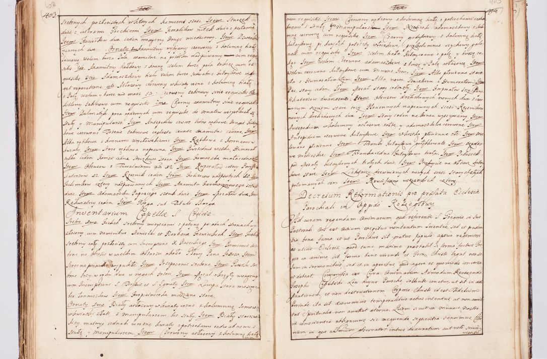 Zdjęcie nr 223 dla obiektu archiwalnego: Status ecclesiarum seu acta visitationis decanatuum Novi Montis et Bythomiensis in Polonia sub auspiciis Fel. regimine Cel. Principis R.D. Andrea Stanislai Kostka comitis in Załuskie Załuski, episcopi Cracoviensis, ducis Severiae, equitis Aquilae Albae, anno quo intra (1747 et 1748) conscripta