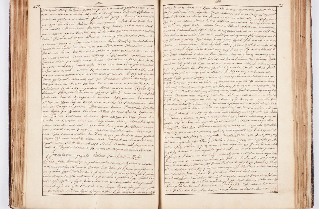 Zdjęcie nr 105 dla obiektu archiwalnego: Status ecclesiarum seu acta visitationis decanatuum Novi Montis et Bythomiensis in Polonia sub auspiciis Fel. regimine Cel. Principis R.D. Andrea Stanislai Kostka comitis in Załuskie Załuski, episcopi Cracoviensis, ducis Severiae, equitis Aquilae Albae, anno quo intra (1747 et 1748) conscripta