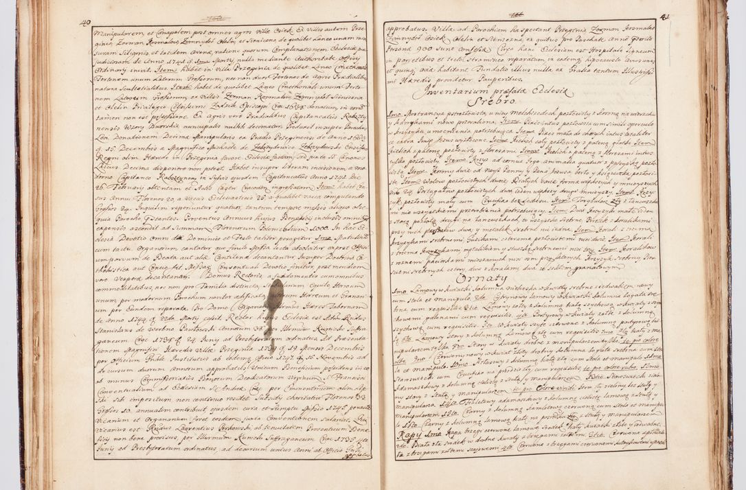 Zdjęcie nr 34 dla obiektu archiwalnego: Status ecclesiarum seu acta visitationis decanatuum Novi Montis et Bythomiensis in Polonia sub auspiciis Fel. regimine Cel. Principis R.D. Andrea Stanislai Kostka comitis in Załuskie Załuski, episcopi Cracoviensis, ducis Severiae, equitis Aquilae Albae, anno quo intra (1747 et 1748) conscripta