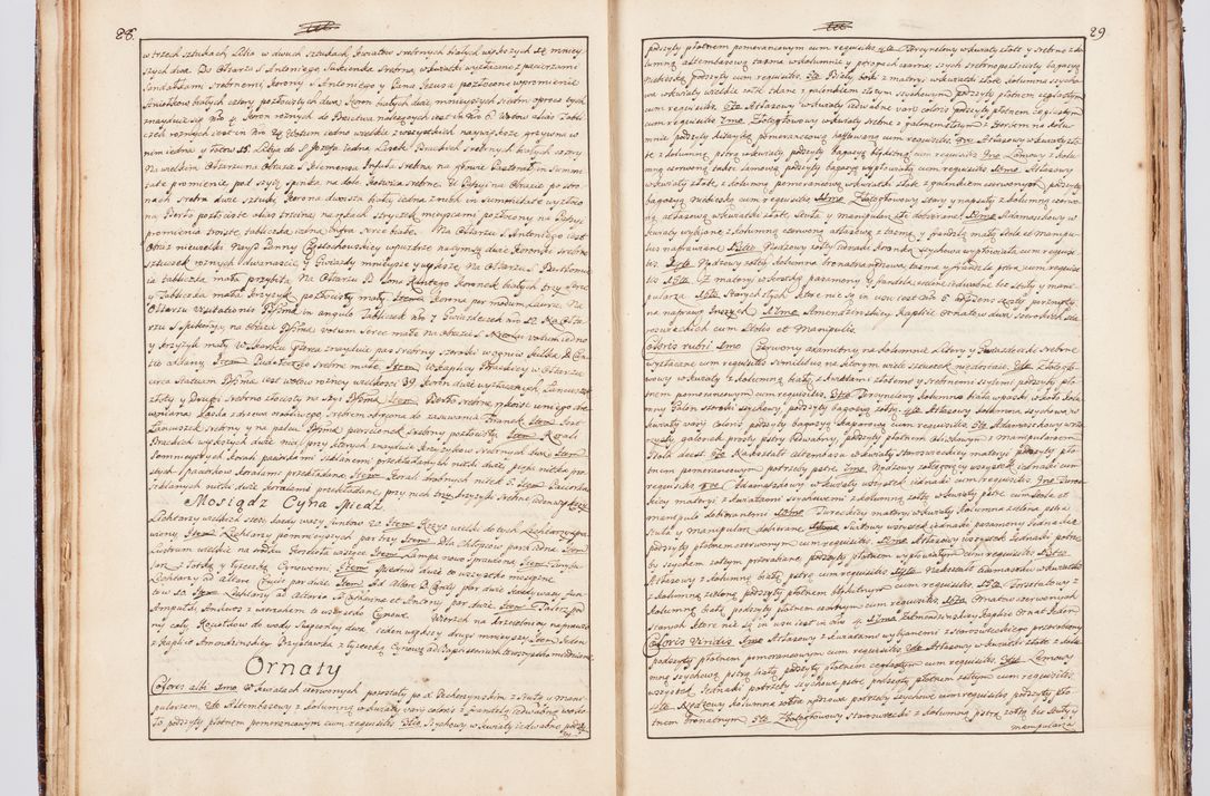 Zdjęcie nr 28 dla obiektu archiwalnego: Status ecclesiarum seu acta visitationis decanatuum Novi Montis et Bythomiensis in Polonia sub auspiciis Fel. regimine Cel. Principis R.D. Andrea Stanislai Kostka comitis in Załuskie Załuski, episcopi Cracoviensis, ducis Severiae, equitis Aquilae Albae, anno quo intra (1747 et 1748) conscripta