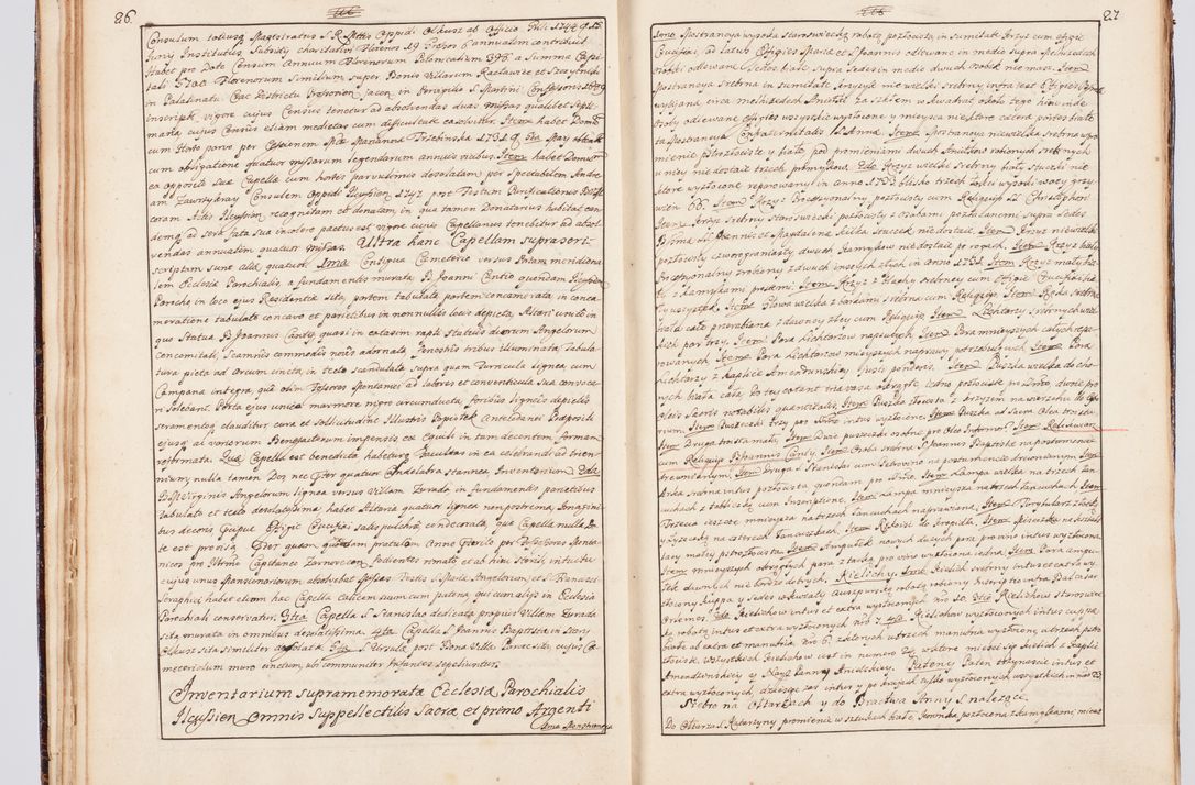 Zdjęcie nr 27 dla obiektu archiwalnego: Status ecclesiarum seu acta visitationis decanatuum Novi Montis et Bythomiensis in Polonia sub auspiciis Fel. regimine Cel. Principis R.D. Andrea Stanislai Kostka comitis in Załuskie Załuski, episcopi Cracoviensis, ducis Severiae, equitis Aquilae Albae, anno quo intra (1747 et 1748) conscripta
