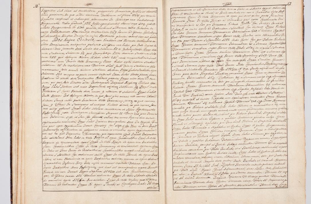 Zdjęcie nr 22 dla obiektu archiwalnego: Status ecclesiarum seu acta visitationis decanatuum Novi Montis et Bythomiensis in Polonia sub auspiciis Fel. regimine Cel. Principis R.D. Andrea Stanislai Kostka comitis in Załuskie Załuski, episcopi Cracoviensis, ducis Severiae, equitis Aquilae Albae, anno quo intra (1747 et 1748) conscripta