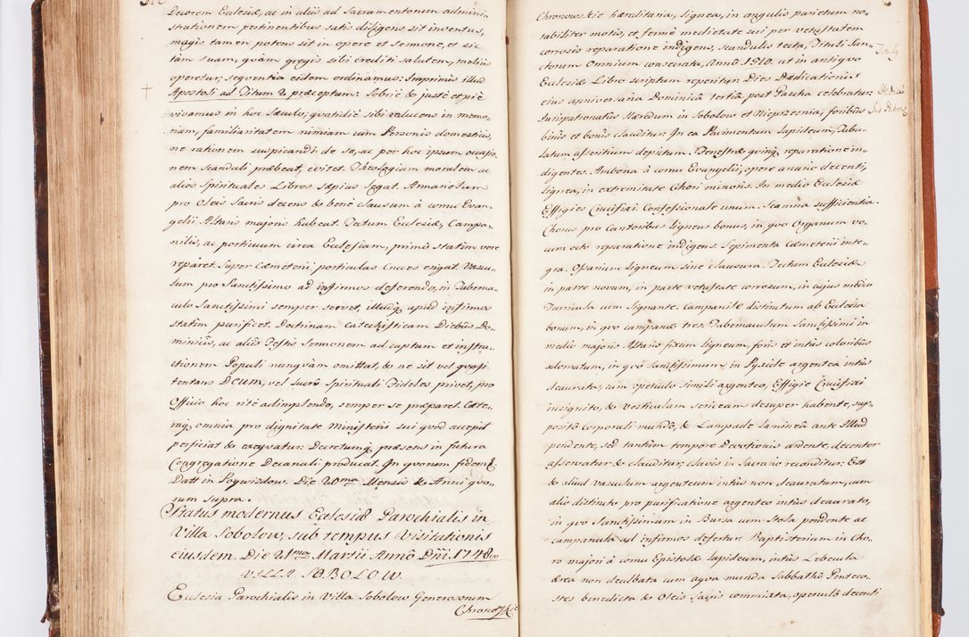 Zdjęcie nr 204 dla obiektu archiwalnego: Acta visitationis decanatuum Dobczycensis et Lipnicensis ex delegatione Cel. Principis R.D. Andrea Stanislai Kostka comitis in Załuskie Załuski, episcopi Cracoviensis ducis Severiae, per Clementem Stanislaum Kostka Herka, Phil. Doctorem et Professorem, Collegam minorem, Ecclesiae Collegiatae Boboviensis custodem, parochiae Droginensis curatum a.D. 1747 die vero 3 mensis Decembris inchoata et 1748 die 22 mensis Martii expeditae