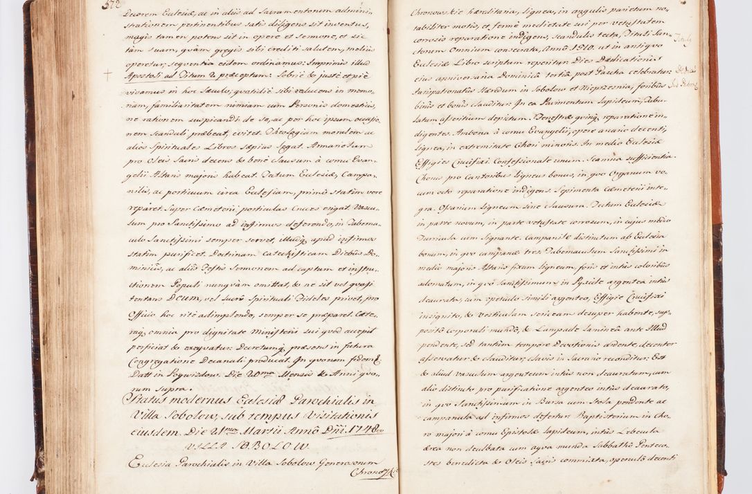 Zdjęcie nr 205 dla obiektu archiwalnego: Acta visitationis decanatuum Dobczycensis et Lipnicensis ex delegatione Cel. Principis R.D. Andrea Stanislai Kostka comitis in Załuskie Załuski, episcopi Cracoviensis ducis Severiae, per Clementem Stanislaum Kostka Herka, Phil. Doctorem et Professorem, Collegam minorem, Ecclesiae Collegiatae Boboviensis custodem, parochiae Droginensis curatum a.D. 1747 die vero 3 mensis Decembris inchoata et 1748 die 22 mensis Martii expeditae