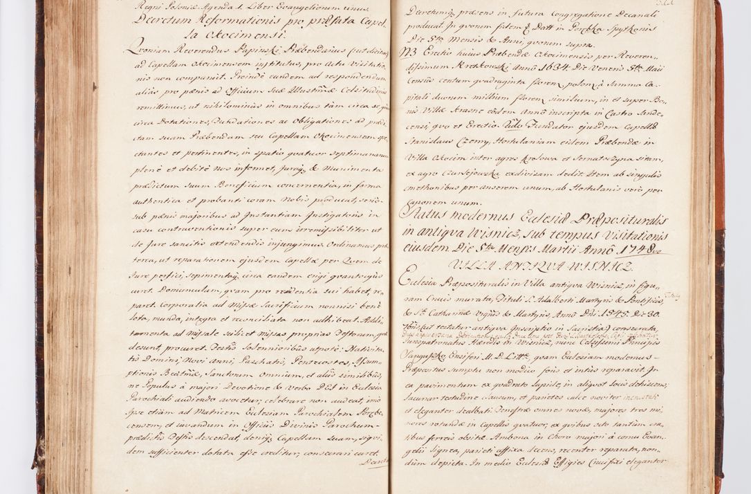 Zdjęcie nr 172 dla obiektu archiwalnego: Acta visitationis decanatuum Dobczycensis et Lipnicensis ex delegatione Cel. Principis R.D. Andrea Stanislai Kostka comitis in Załuskie Załuski, episcopi Cracoviensis ducis Severiae, per Clementem Stanislaum Kostka Herka, Phil. Doctorem et Professorem, Collegam minorem, Ecclesiae Collegiatae Boboviensis custodem, parochiae Droginensis curatum a.D. 1747 die vero 3 mensis Decembris inchoata et 1748 die 22 mensis Martii expeditae