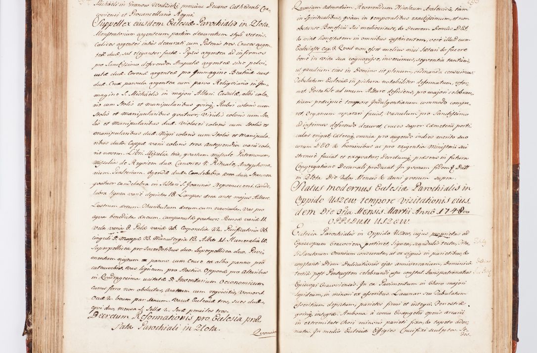 Zdjęcie nr 164 dla obiektu archiwalnego: Acta visitationis decanatuum Dobczycensis et Lipnicensis ex delegatione Cel. Principis R.D. Andrea Stanislai Kostka comitis in Załuskie Załuski, episcopi Cracoviensis ducis Severiae, per Clementem Stanislaum Kostka Herka, Phil. Doctorem et Professorem, Collegam minorem, Ecclesiae Collegiatae Boboviensis custodem, parochiae Droginensis curatum a.D. 1747 die vero 3 mensis Decembris inchoata et 1748 die 22 mensis Martii expeditae