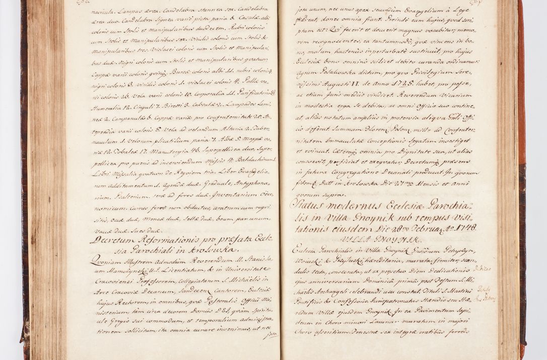 Zdjęcie nr 157 dla obiektu archiwalnego: Acta visitationis decanatuum Dobczycensis et Lipnicensis ex delegatione Cel. Principis R.D. Andrea Stanislai Kostka comitis in Załuskie Załuski, episcopi Cracoviensis ducis Severiae, per Clementem Stanislaum Kostka Herka, Phil. Doctorem et Professorem, Collegam minorem, Ecclesiae Collegiatae Boboviensis custodem, parochiae Droginensis curatum a.D. 1747 die vero 3 mensis Decembris inchoata et 1748 die 22 mensis Martii expeditae