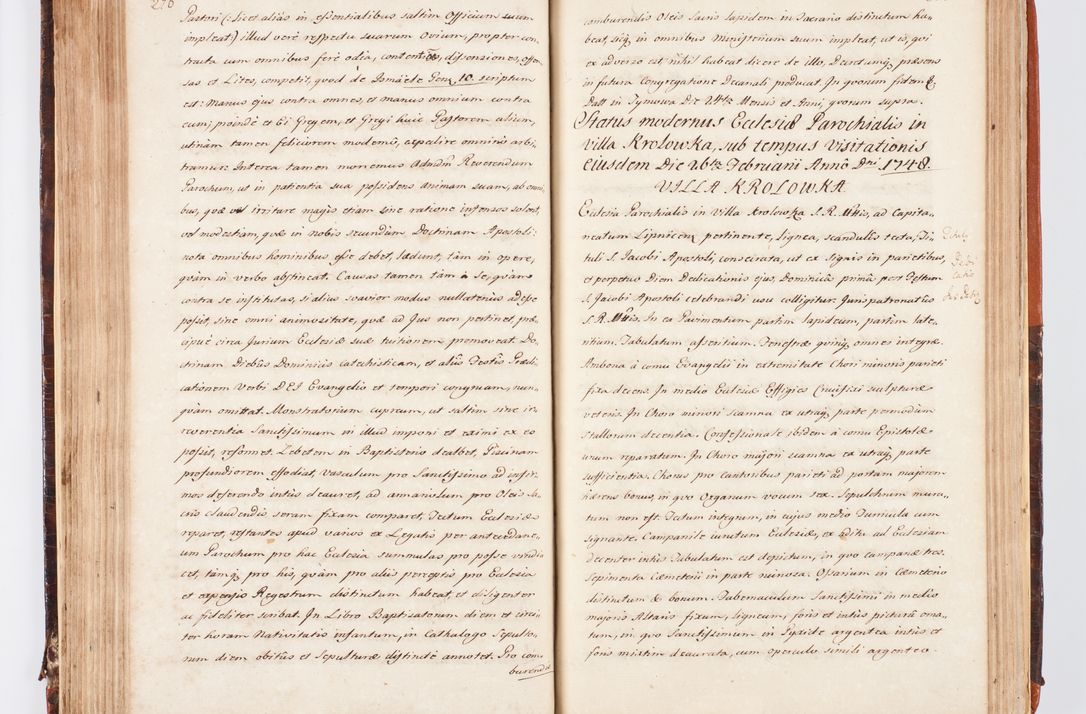 Zdjęcie nr 154 dla obiektu archiwalnego: Acta visitationis decanatuum Dobczycensis et Lipnicensis ex delegatione Cel. Principis R.D. Andrea Stanislai Kostka comitis in Załuskie Załuski, episcopi Cracoviensis ducis Severiae, per Clementem Stanislaum Kostka Herka, Phil. Doctorem et Professorem, Collegam minorem, Ecclesiae Collegiatae Boboviensis custodem, parochiae Droginensis curatum a.D. 1747 die vero 3 mensis Decembris inchoata et 1748 die 22 mensis Martii expeditae