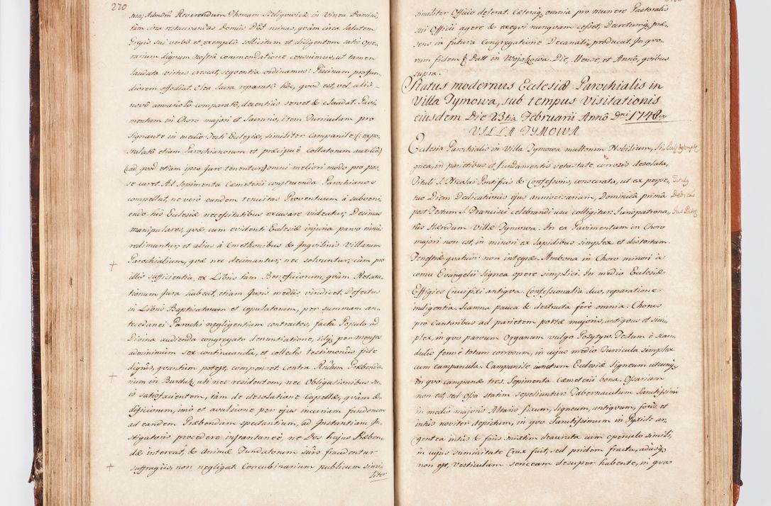 Zdjęcie nr 151 dla obiektu archiwalnego: Acta visitationis decanatuum Dobczycensis et Lipnicensis ex delegatione Cel. Principis R.D. Andrea Stanislai Kostka comitis in Załuskie Załuski, episcopi Cracoviensis ducis Severiae, per Clementem Stanislaum Kostka Herka, Phil. Doctorem et Professorem, Collegam minorem, Ecclesiae Collegiatae Boboviensis custodem, parochiae Droginensis curatum a.D. 1747 die vero 3 mensis Decembris inchoata et 1748 die 22 mensis Martii expeditae