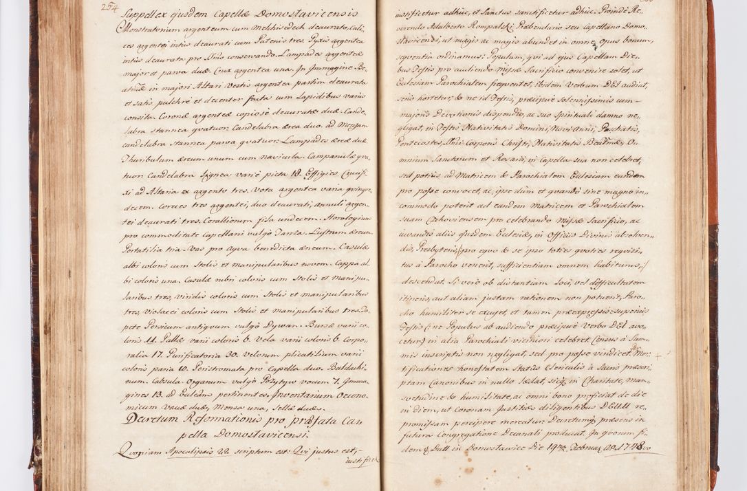 Zdjęcie nr 143 dla obiektu archiwalnego: Acta visitationis decanatuum Dobczycensis et Lipnicensis ex delegatione Cel. Principis R.D. Andrea Stanislai Kostka comitis in Załuskie Załuski, episcopi Cracoviensis ducis Severiae, per Clementem Stanislaum Kostka Herka, Phil. Doctorem et Professorem, Collegam minorem, Ecclesiae Collegiatae Boboviensis custodem, parochiae Droginensis curatum a.D. 1747 die vero 3 mensis Decembris inchoata et 1748 die 22 mensis Martii expeditae