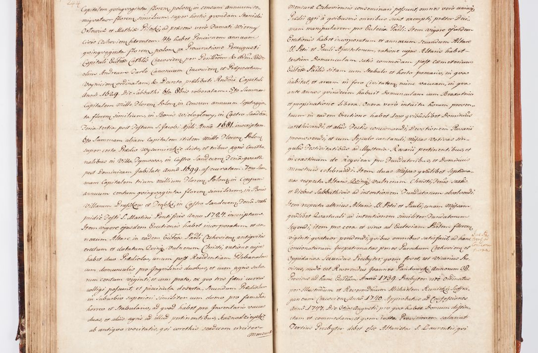 Zdjęcie nr 138 dla obiektu archiwalnego: Acta visitationis decanatuum Dobczycensis et Lipnicensis ex delegatione Cel. Principis R.D. Andrea Stanislai Kostka comitis in Załuskie Załuski, episcopi Cracoviensis ducis Severiae, per Clementem Stanislaum Kostka Herka, Phil. Doctorem et Professorem, Collegam minorem, Ecclesiae Collegiatae Boboviensis custodem, parochiae Droginensis curatum a.D. 1747 die vero 3 mensis Decembris inchoata et 1748 die 22 mensis Martii expeditae