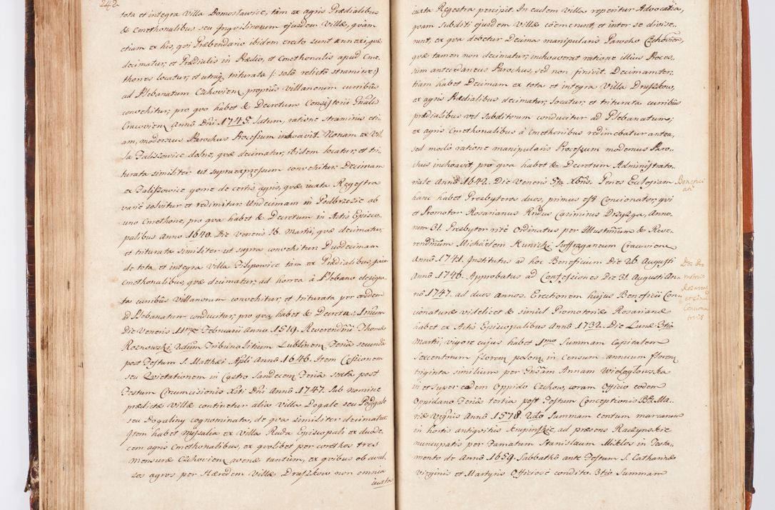Zdjęcie nr 137 dla obiektu archiwalnego: Acta visitationis decanatuum Dobczycensis et Lipnicensis ex delegatione Cel. Principis R.D. Andrea Stanislai Kostka comitis in Załuskie Załuski, episcopi Cracoviensis ducis Severiae, per Clementem Stanislaum Kostka Herka, Phil. Doctorem et Professorem, Collegam minorem, Ecclesiae Collegiatae Boboviensis custodem, parochiae Droginensis curatum a.D. 1747 die vero 3 mensis Decembris inchoata et 1748 die 22 mensis Martii expeditae