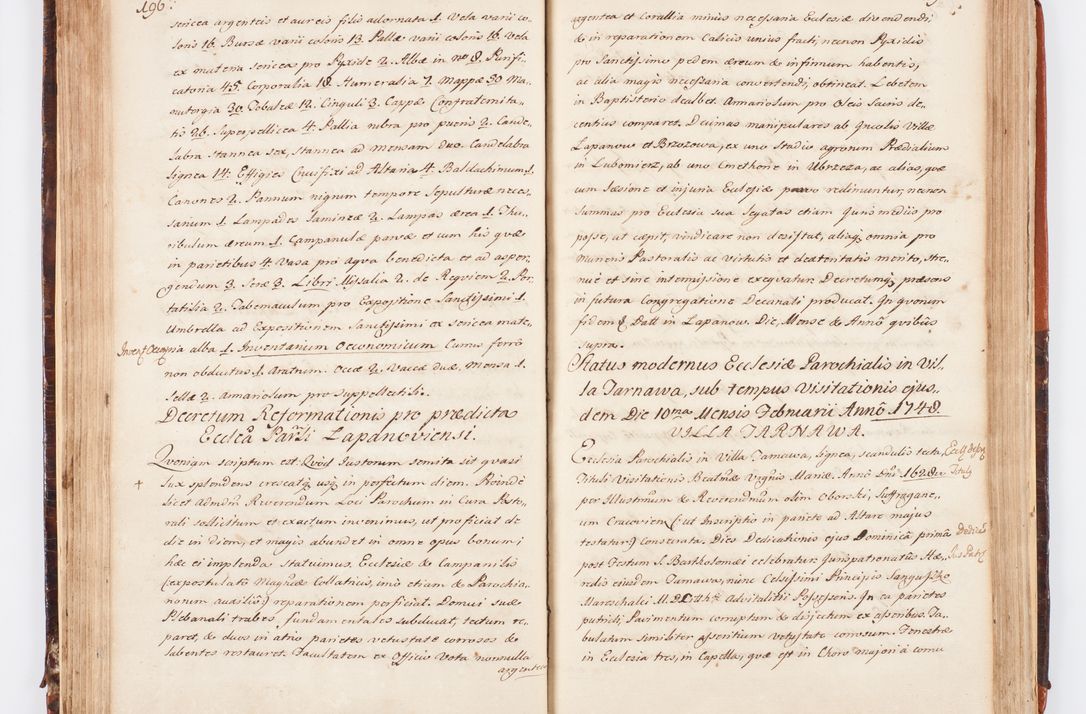 Zdjęcie nr 113 dla obiektu archiwalnego: Acta visitationis decanatuum Dobczycensis et Lipnicensis ex delegatione Cel. Principis R.D. Andrea Stanislai Kostka comitis in Załuskie Załuski, episcopi Cracoviensis ducis Severiae, per Clementem Stanislaum Kostka Herka, Phil. Doctorem et Professorem, Collegam minorem, Ecclesiae Collegiatae Boboviensis custodem, parochiae Droginensis curatum a.D. 1747 die vero 3 mensis Decembris inchoata et 1748 die 22 mensis Martii expeditae