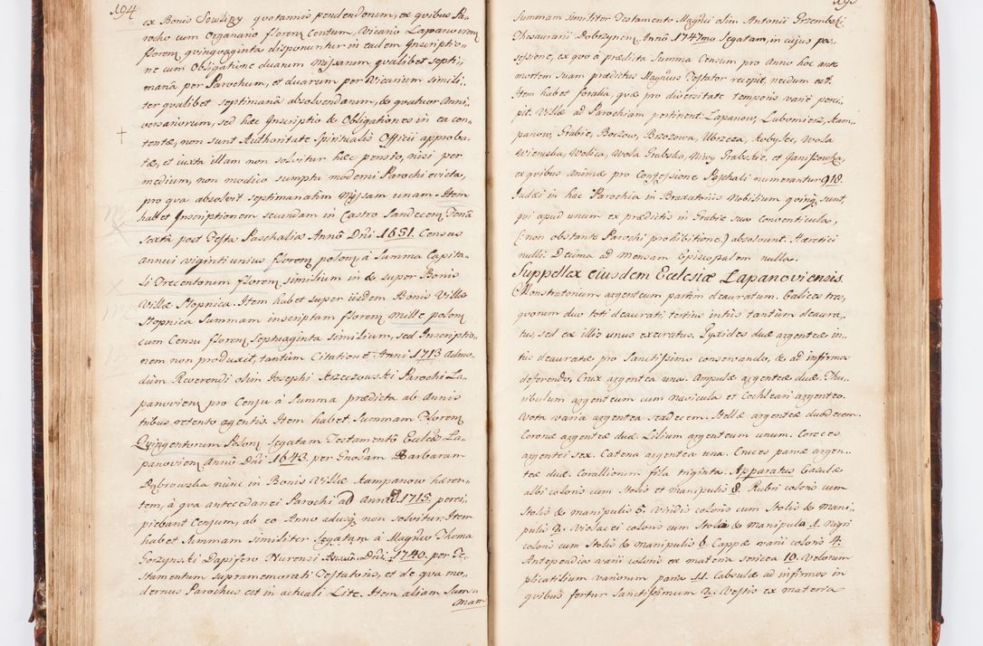 Zdjęcie nr 112 dla obiektu archiwalnego: Acta visitationis decanatuum Dobczycensis et Lipnicensis ex delegatione Cel. Principis R.D. Andrea Stanislai Kostka comitis in Załuskie Załuski, episcopi Cracoviensis ducis Severiae, per Clementem Stanislaum Kostka Herka, Phil. Doctorem et Professorem, Collegam minorem, Ecclesiae Collegiatae Boboviensis custodem, parochiae Droginensis curatum a.D. 1747 die vero 3 mensis Decembris inchoata et 1748 die 22 mensis Martii expeditae