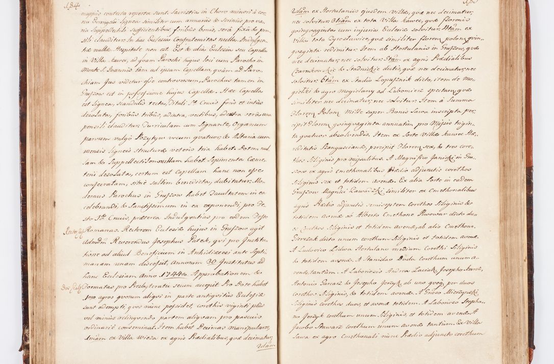 Zdjęcie nr 107 dla obiektu archiwalnego: Acta visitationis decanatuum Dobczycensis et Lipnicensis ex delegatione Cel. Principis R.D. Andrea Stanislai Kostka comitis in Załuskie Załuski, episcopi Cracoviensis ducis Severiae, per Clementem Stanislaum Kostka Herka, Phil. Doctorem et Professorem, Collegam minorem, Ecclesiae Collegiatae Boboviensis custodem, parochiae Droginensis curatum a.D. 1747 die vero 3 mensis Decembris inchoata et 1748 die 22 mensis Martii expeditae