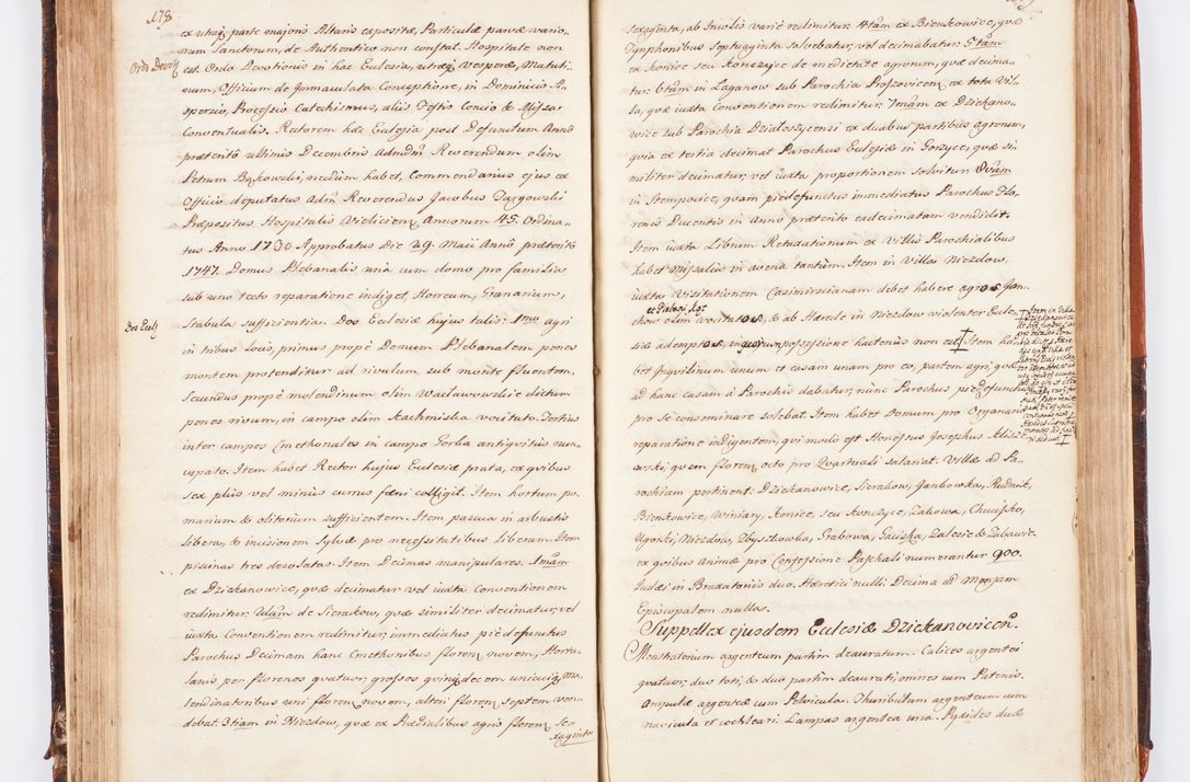 Zdjęcie nr 104 dla obiektu archiwalnego: Acta visitationis decanatuum Dobczycensis et Lipnicensis ex delegatione Cel. Principis R.D. Andrea Stanislai Kostka comitis in Załuskie Załuski, episcopi Cracoviensis ducis Severiae, per Clementem Stanislaum Kostka Herka, Phil. Doctorem et Professorem, Collegam minorem, Ecclesiae Collegiatae Boboviensis custodem, parochiae Droginensis curatum a.D. 1747 die vero 3 mensis Decembris inchoata et 1748 die 22 mensis Martii expeditae