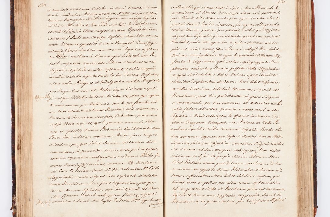 Zdjęcie nr 100 dla obiektu archiwalnego: Acta visitationis decanatuum Dobczycensis et Lipnicensis ex delegatione Cel. Principis R.D. Andrea Stanislai Kostka comitis in Załuskie Załuski, episcopi Cracoviensis ducis Severiae, per Clementem Stanislaum Kostka Herka, Phil. Doctorem et Professorem, Collegam minorem, Ecclesiae Collegiatae Boboviensis custodem, parochiae Droginensis curatum a.D. 1747 die vero 3 mensis Decembris inchoata et 1748 die 22 mensis Martii expeditae