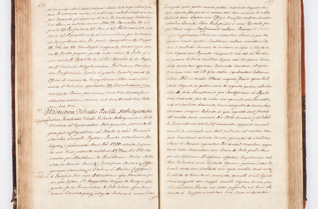 Zdjęcie nr 99 dla obiektu archiwalnego: Acta visitationis decanatuum Dobczycensis et Lipnicensis ex delegatione Cel. Principis R.D. Andrea Stanislai Kostka comitis in Załuskie Załuski, episcopi Cracoviensis ducis Severiae, per Clementem Stanislaum Kostka Herka, Phil. Doctorem et Professorem, Collegam minorem, Ecclesiae Collegiatae Boboviensis custodem, parochiae Droginensis curatum a.D. 1747 die vero 3 mensis Decembris inchoata et 1748 die 22 mensis Martii expeditae