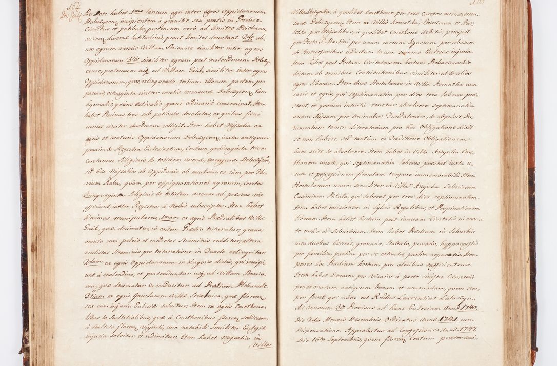 Zdjęcie nr 97 dla obiektu archiwalnego: Acta visitationis decanatuum Dobczycensis et Lipnicensis ex delegatione Cel. Principis R.D. Andrea Stanislai Kostka comitis in Załuskie Załuski, episcopi Cracoviensis ducis Severiae, per Clementem Stanislaum Kostka Herka, Phil. Doctorem et Professorem, Collegam minorem, Ecclesiae Collegiatae Boboviensis custodem, parochiae Droginensis curatum a.D. 1747 die vero 3 mensis Decembris inchoata et 1748 die 22 mensis Martii expeditae