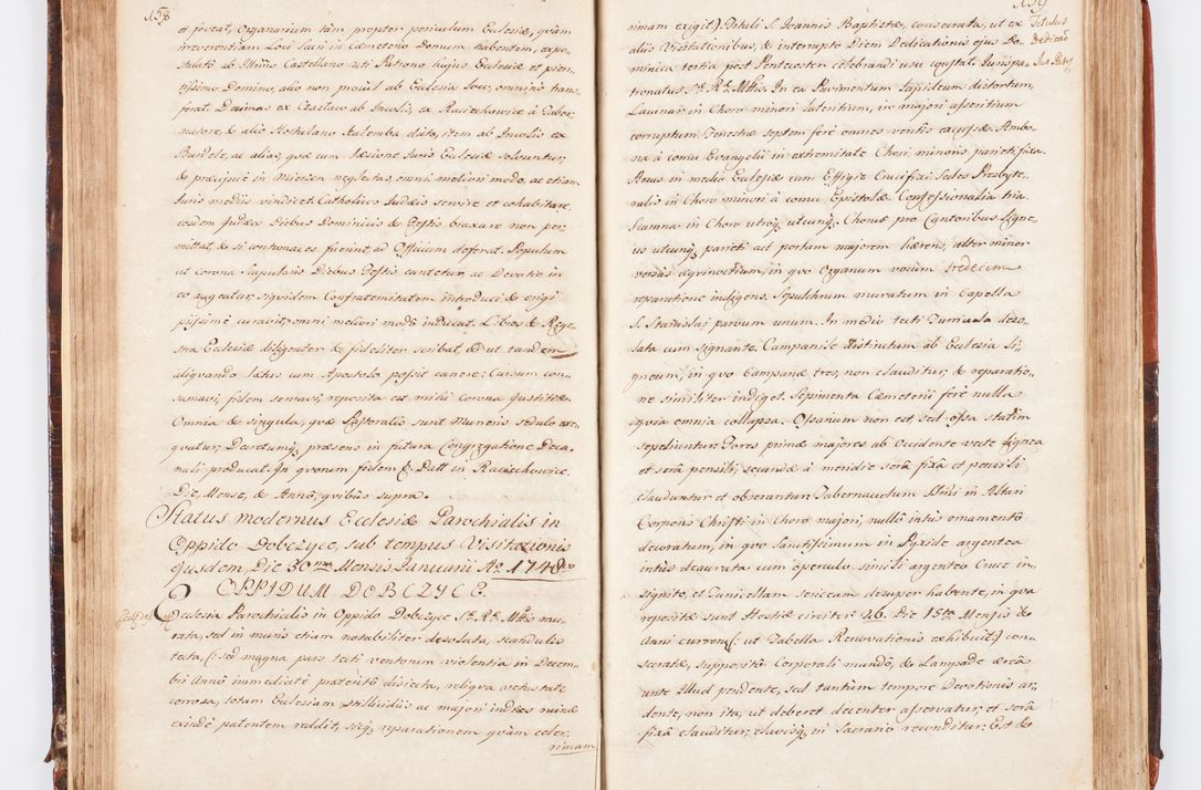 Zdjęcie nr 94 dla obiektu archiwalnego: Acta visitationis decanatuum Dobczycensis et Lipnicensis ex delegatione Cel. Principis R.D. Andrea Stanislai Kostka comitis in Załuskie Załuski, episcopi Cracoviensis ducis Severiae, per Clementem Stanislaum Kostka Herka, Phil. Doctorem et Professorem, Collegam minorem, Ecclesiae Collegiatae Boboviensis custodem, parochiae Droginensis curatum a.D. 1747 die vero 3 mensis Decembris inchoata et 1748 die 22 mensis Martii expeditae