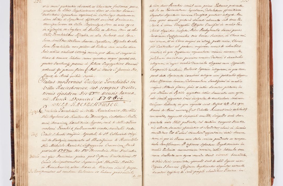 Zdjęcie nr 90 dla obiektu archiwalnego: Acta visitationis decanatuum Dobczycensis et Lipnicensis ex delegatione Cel. Principis R.D. Andrea Stanislai Kostka comitis in Załuskie Załuski, episcopi Cracoviensis ducis Severiae, per Clementem Stanislaum Kostka Herka, Phil. Doctorem et Professorem, Collegam minorem, Ecclesiae Collegiatae Boboviensis custodem, parochiae Droginensis curatum a.D. 1747 die vero 3 mensis Decembris inchoata et 1748 die 22 mensis Martii expeditae
