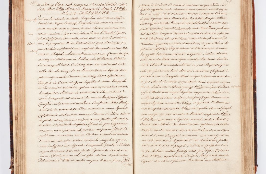 Zdjęcie nr 81 dla obiektu archiwalnego: Acta visitationis decanatuum Dobczycensis et Lipnicensis ex delegatione Cel. Principis R.D. Andrea Stanislai Kostka comitis in Załuskie Załuski, episcopi Cracoviensis ducis Severiae, per Clementem Stanislaum Kostka Herka, Phil. Doctorem et Professorem, Collegam minorem, Ecclesiae Collegiatae Boboviensis custodem, parochiae Droginensis curatum a.D. 1747 die vero 3 mensis Decembris inchoata et 1748 die 22 mensis Martii expeditae
