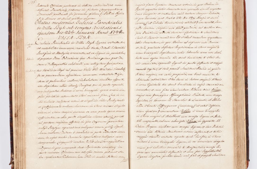 Zdjęcie nr 74 dla obiektu archiwalnego: Acta visitationis decanatuum Dobczycensis et Lipnicensis ex delegatione Cel. Principis R.D. Andrea Stanislai Kostka comitis in Załuskie Załuski, episcopi Cracoviensis ducis Severiae, per Clementem Stanislaum Kostka Herka, Phil. Doctorem et Professorem, Collegam minorem, Ecclesiae Collegiatae Boboviensis custodem, parochiae Droginensis curatum a.D. 1747 die vero 3 mensis Decembris inchoata et 1748 die 22 mensis Martii expeditae