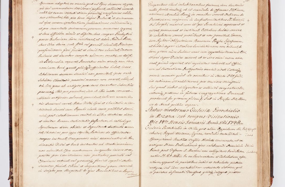 Zdjęcie nr 50 dla obiektu archiwalnego: Acta visitationis decanatuum Dobczycensis et Lipnicensis ex delegatione Cel. Principis R.D. Andrea Stanislai Kostka comitis in Załuskie Załuski, episcopi Cracoviensis ducis Severiae, per Clementem Stanislaum Kostka Herka, Phil. Doctorem et Professorem, Collegam minorem, Ecclesiae Collegiatae Boboviensis custodem, parochiae Droginensis curatum a.D. 1747 die vero 3 mensis Decembris inchoata et 1748 die 22 mensis Martii expeditae