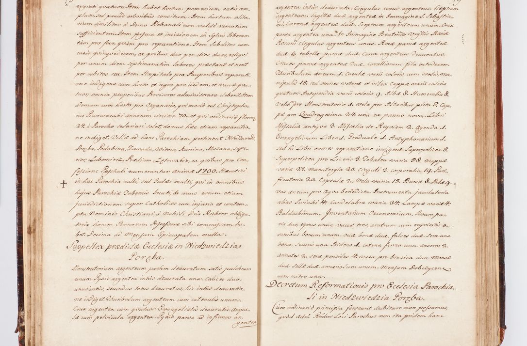 Zdjęcie nr 49 dla obiektu archiwalnego: Acta visitationis decanatuum Dobczycensis et Lipnicensis ex delegatione Cel. Principis R.D. Andrea Stanislai Kostka comitis in Załuskie Załuski, episcopi Cracoviensis ducis Severiae, per Clementem Stanislaum Kostka Herka, Phil. Doctorem et Professorem, Collegam minorem, Ecclesiae Collegiatae Boboviensis custodem, parochiae Droginensis curatum a.D. 1747 die vero 3 mensis Decembris inchoata et 1748 die 22 mensis Martii expeditae